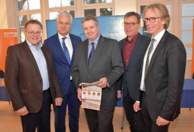 Das Podium: Otto Reiland, Peter Christ, Andreas Poign�e, Paul Poje und Stefan Veth