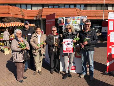 21.03.2019: Veranstaltung der AWO gegen Rassismus auf dem Burgunder Platz 